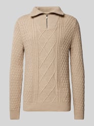 Strickpullover mit kurzem Reißverschluss Modell 'BLUNORTH' von Jack & Jones Premium - 30