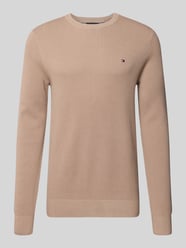 Regular fit gebreide pullover van zuiver katoen van Tommy Hilfiger Beige - 34