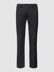 Slim fit broek met labeldetail, model 'Schino' van BOSS Orange Grijs / zwart - 17