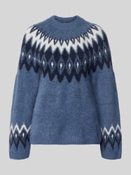 Relaxed Fit Pullover mit Woll-Anteil Modell 'Jacquard' von Gina Tricot - 6