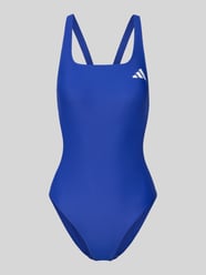 Krój slim fit kostium kąpielowy sportowy z nadruk z logo od adidas Sportswear - 1