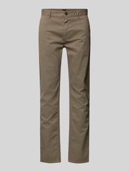 Slim Fit Chino mit Gürtelschlaufen von BOSS Orange Grün - 12