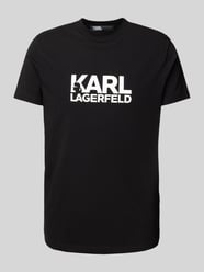 T-Shirt mit Label-Print von Karl Lagerfeld Schwarz - 10