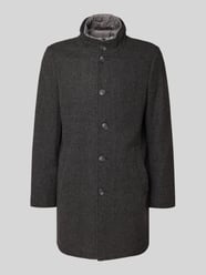 Lange jas met gewatteerde inzet en opstaande kraag van Roy Robson - 42