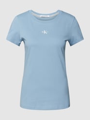 T-Shirt mit Label-Print Modell 'MICRO MONOLOGO' von Calvin Klein Jeans Blau - 33