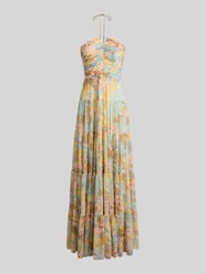 Neckholder Abendkleid mit Allover-Muster von Lauren Ralph Lauren Beige - 2
