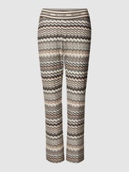 Stoffhose mit Allover-Muster Modell 'Ranee' von Cambio Beige - 25