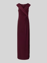 Abendkleid mit Knotendetail Modell 'LEONIDAS' von Lauren Ralph Lauren Bordeaux - 4