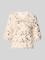 T-shirt met veren en pailletten, model 'NOLLA' van FREE/QUENT - 44