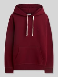 regular fit hoodie van katoenmix van Tommy Hilfiger Bordeaux - 31