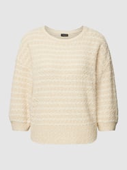Gebreide pullover met structuurmotief van Taifun Bruin - 30