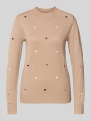 Sweter z dzianiny z mieszanka wiskozy z hafty od Apricot - 38