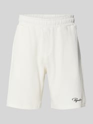 Sweatshorts met gestikt logo en elastische band van PEGADOR - 31