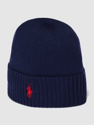 Beanie mit Label-Stitching Modell 'MERINO' von Polo Ralph Lauren Blau - 8