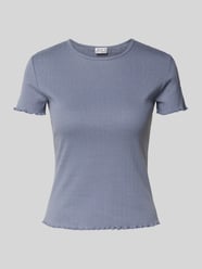 T-shirt z okrągłym dekoltem i falistym wykończeniem od Jake*s Studio Woman - 6