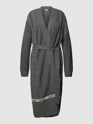 Longcardigan mit Bindegürtel von LIU JO SPORT Grau - 28