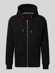 Sweatjacke mit Label-Stitching von Superdry Schwarz - 1