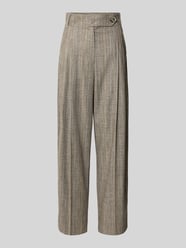 Wide fit stoffen broek van viscosemix met bandplooi, model 'Massimo' van Marella - 7
