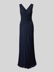 Abendkleid mit V-Ausschnitt und Raffungen von Vera Mont - 18