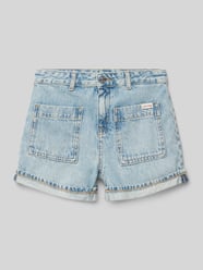 Szorty jeansowe z naszywanymi kieszeniami i Detal z logo od Calvin Klein Jeans - 4