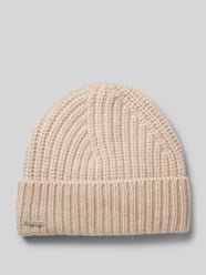 Beanie aus reinem Kaschmir mit Label-Detail von Seeberger Beige - 47