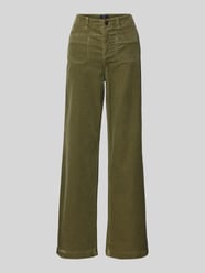 Wide Leg Cordhose mit Gesäßtaschen Modell 'Feliza' von Gardeur Grün - 18