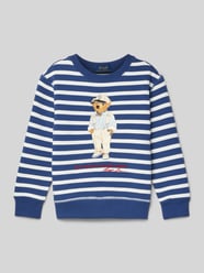 Sweatshirt mit Label-Print von Polo Ralph Lauren Kids Blau - 8