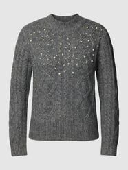 Strickpullover mit Stehkragen von Zero Grau - 25