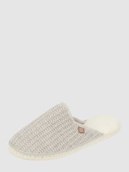 Pantoffels met effectgaren  van Espadrij Wit - 34
