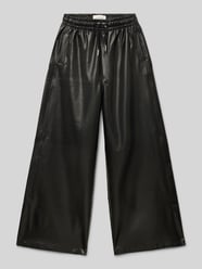 Spodnie z szeroką nogawką z imitacji skóry od Calvin Klein Jeans - 8