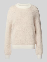 Sweter z dzianiny z mieszanki wełny z alpaki z okrągłym dekoltem od Fynch-Hatton - 40