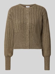 Strickjacke mit Rundhalsausschnitt Modell 'NOELLA' von NOISY MAY® Beige - 27