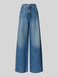 Wide leg jeans van katoenmix model 'PALAZZO' van CAMBIO - 1