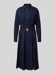 Midikleid mit Knopfleiste Modell 'GISTAL' von Lauren Ralph Lauren Blau - 34