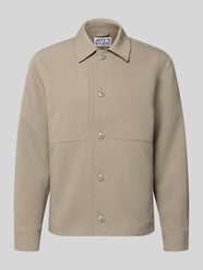 Regular Fit Hemdjacke mit Viskose-Anteil von Jake*s Studio Men Beige - 7