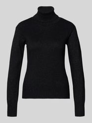 Sweter z wywijanym kołnierzem o kroju slim fit z domieszką kaszmiru od ARMANI EXCHANGE - 9