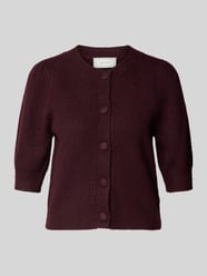 Strickjacke mit Knopfleiste Modell 'Trudy' von Neo Noir Bordeaux - 14