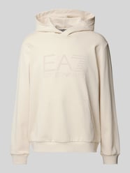 Hoodie mit Label-Print von EA7 Emporio Armani Beige - 25