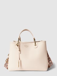 Shopper mit Label-Details Modell 'CERVO' von Emporio Armani Beige - 15