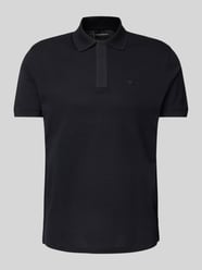 Poloshirt mit Label-Stitching von Emporio Armani Blau - 14