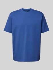 T-Shirt mit geripptem Rundhalsausschnitt von Mango Blau - 13