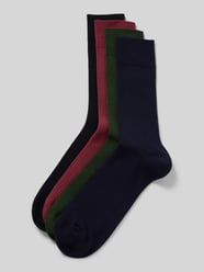 Sokken met structuurmotief in een set van 4 paar, model 'Ribbed Dark' van DillySocks - 4