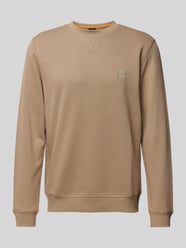 Sweatshirt mit Label-Patch Modell 'Westart' von BOSS Orange Beige - 34