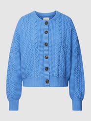 Strickjacke mit Strukturmuster Modell 'Verda' von Part Two Blau - 19