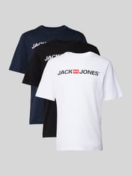 T-Shirt mit Label-Print und Rundhalsausschnitt von Jack & Jones Weiß - 24