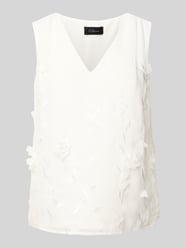 Top bluzkowy o kroju regular fit z kwiatowymi aplikacjami od s.Oliver BLACK LABEL - 17