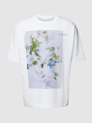 T-Shirt aus Baumwolle mit Label-Print von Marc O'Polo Lila - 31