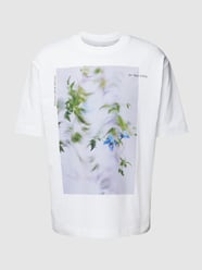 T-Shirt aus Baumwolle mit Label-Print von Marc O'Polo Lila - 41