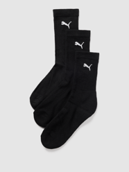 Socken mit Label-Print im 3er-Pack Modell 'JUNIOR CREW SOCK 3P' von Puma Grau / Schwarz - 27