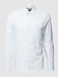Regular fit vrijetijdsoverhemd met streepmotief van Tommy Hilfiger Blauw / turquoise - 48